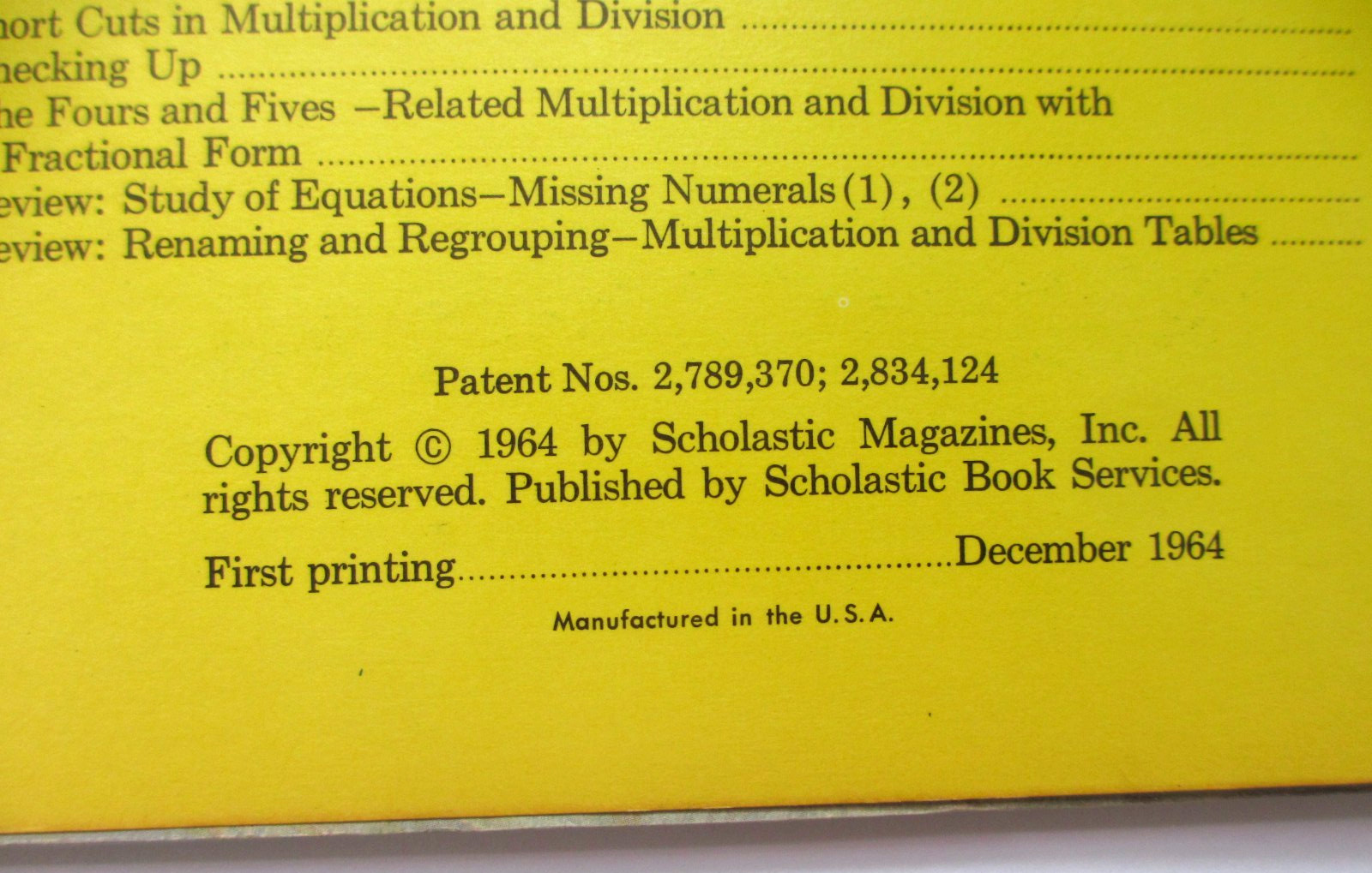Self-Teaching Arithmetic Fourth Book December 1964