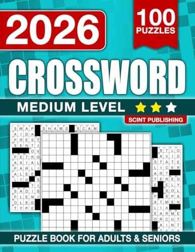 Medium Crossword Puzzle Book For – Paperback, by Publishing Scint – Acceptable