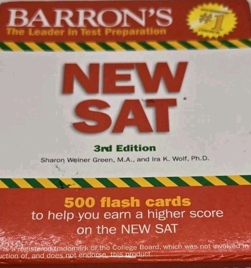 Barron&rsquo;s NEW SAT Flash Cards 3rd Edition – 70 MATH MULTIPLE CHOICE CARDS NO BOX