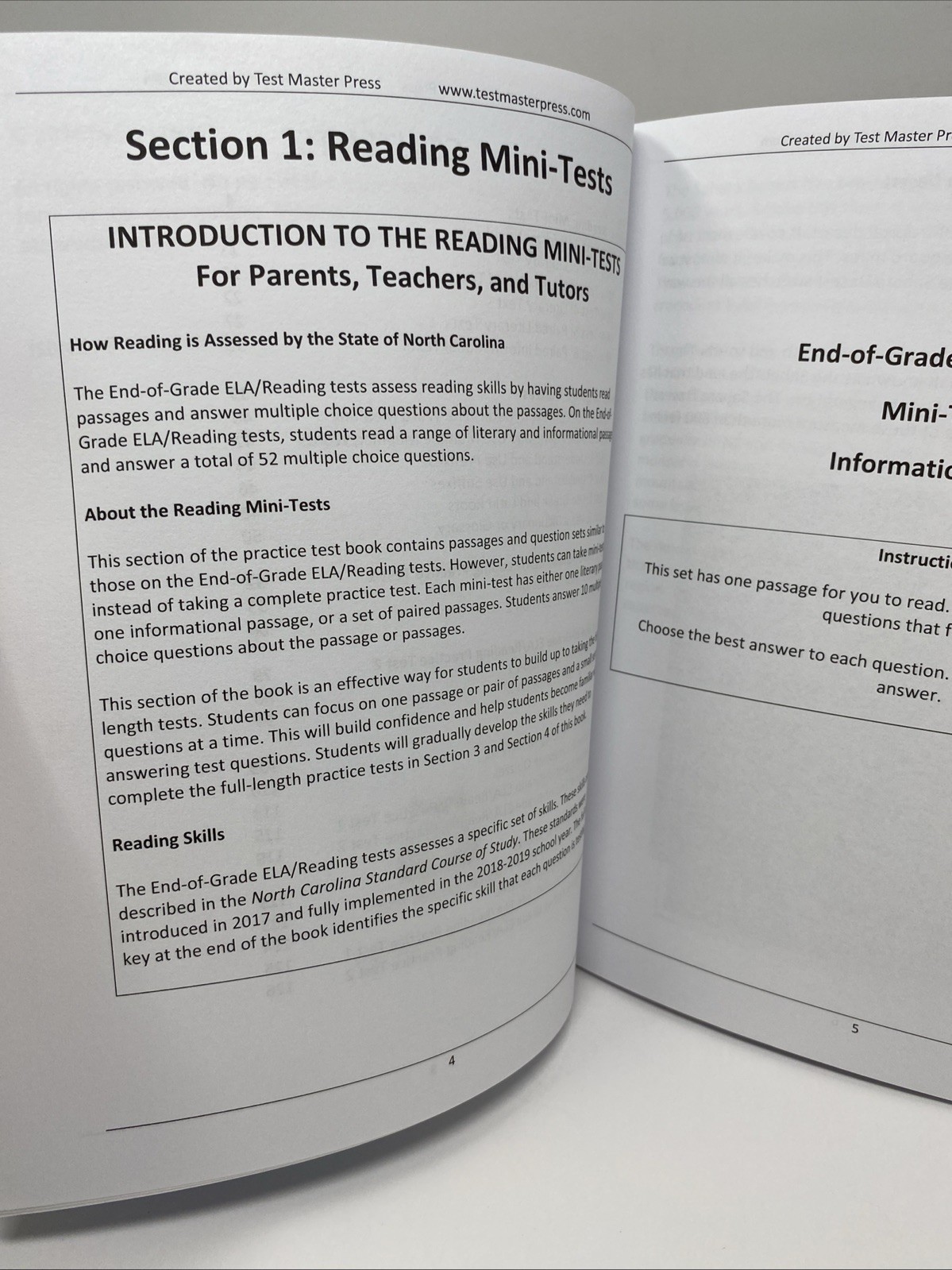 North Carolina Test Prep End-Of-Grade Practice Tests ELA/Reading Grade 4 – 2018