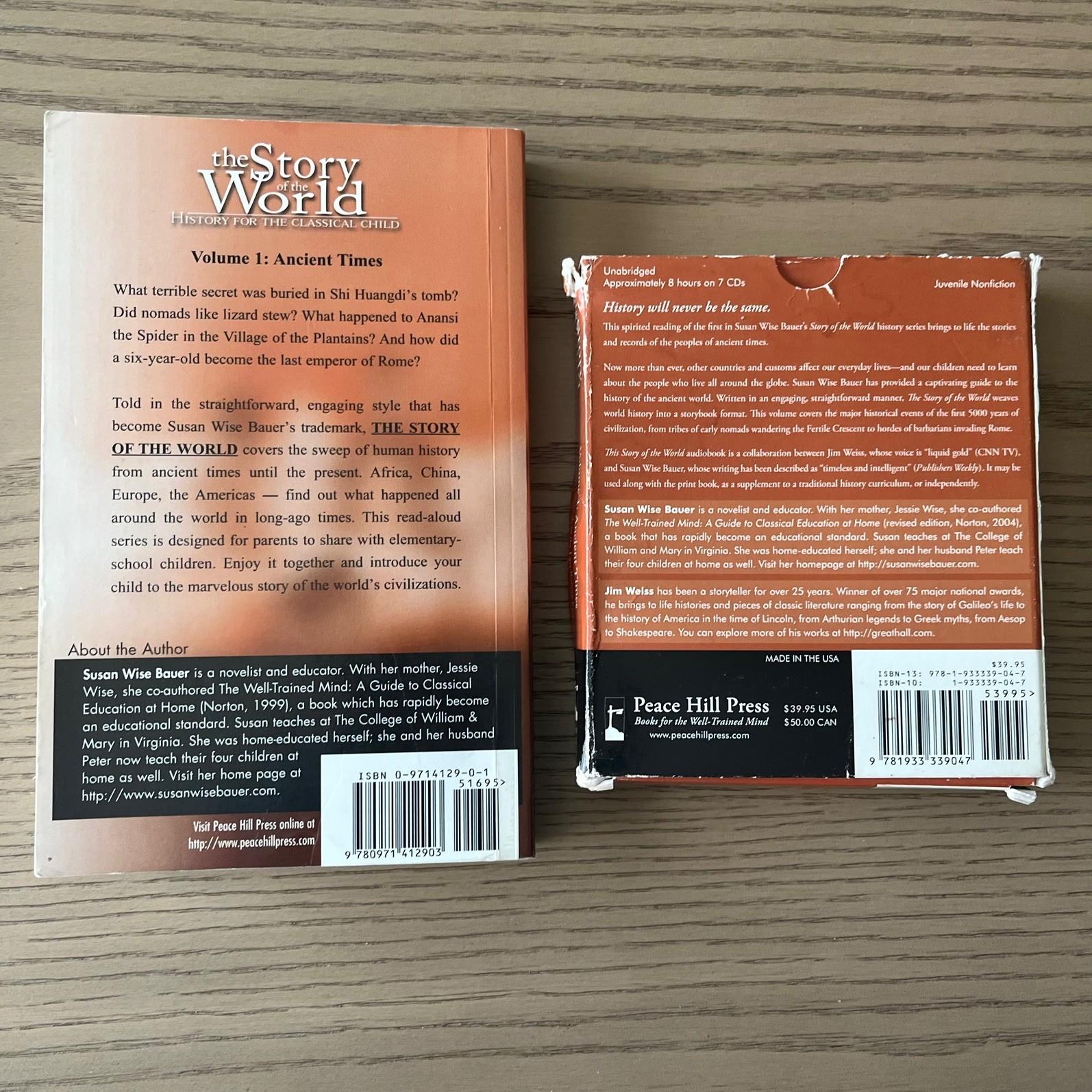 The Story of the World Volume 1 Ancient Times Text Book, Activity Book, Audio CD