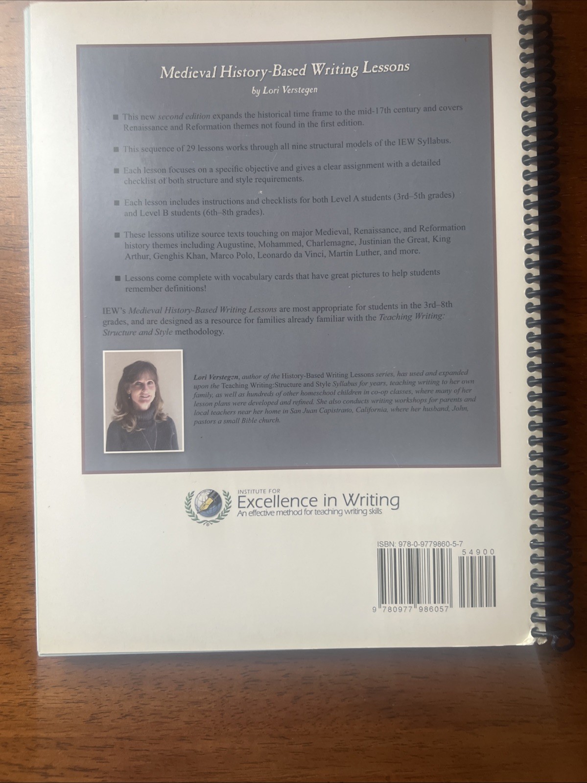 IEW Medieval History-Based Writing Lessons Student & Teacher Homeschool Books