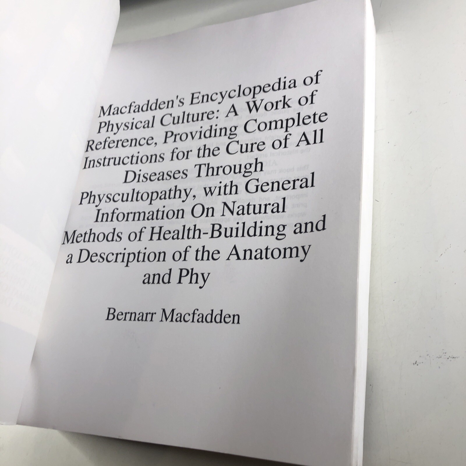 Macfadden&rsquo;s Encyclopedia of Physical Culture: A Work of Reference Paperback Book