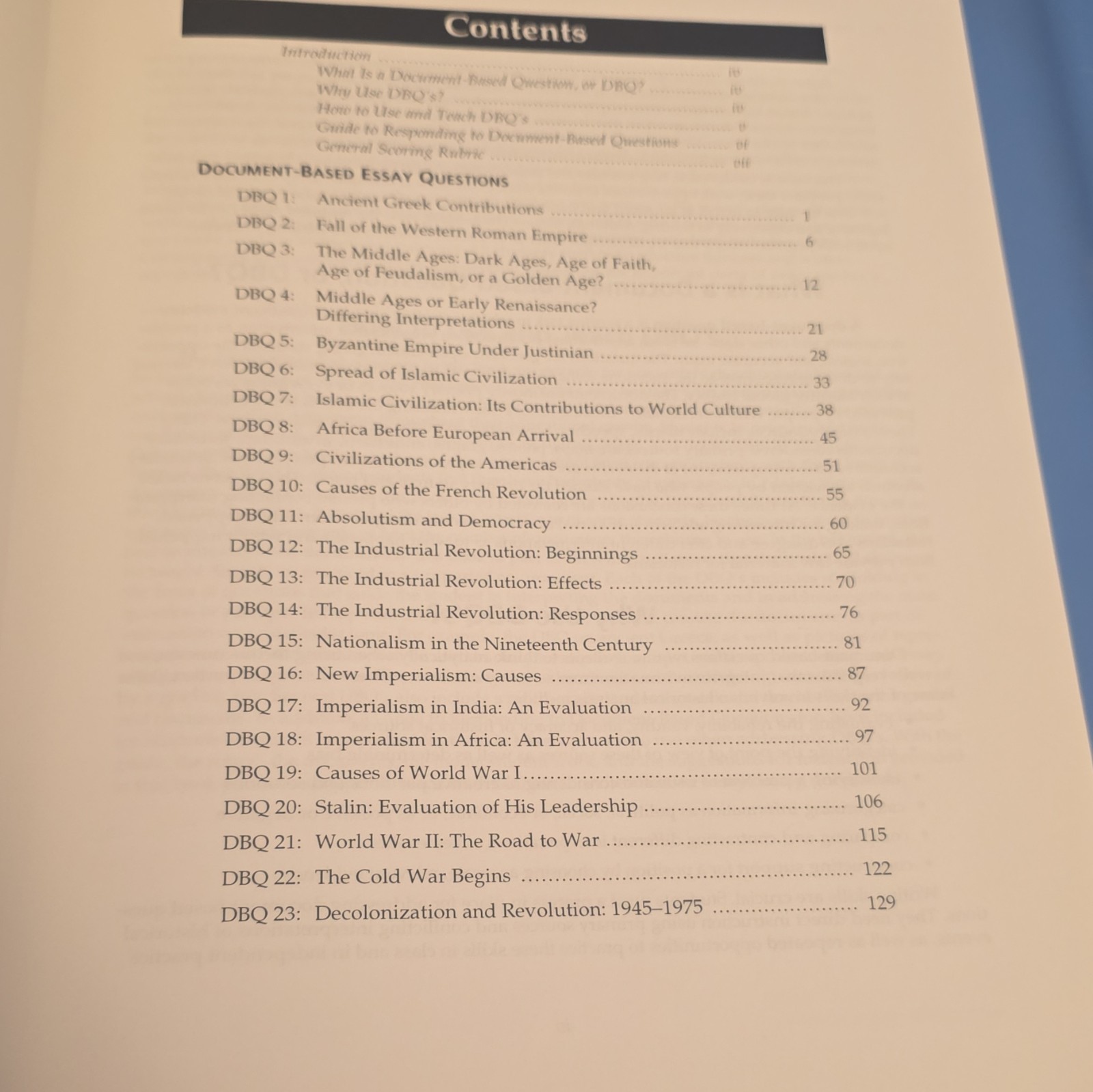 Walch Document-Based Assessment Activities Global History Classes PB Noonan 1999