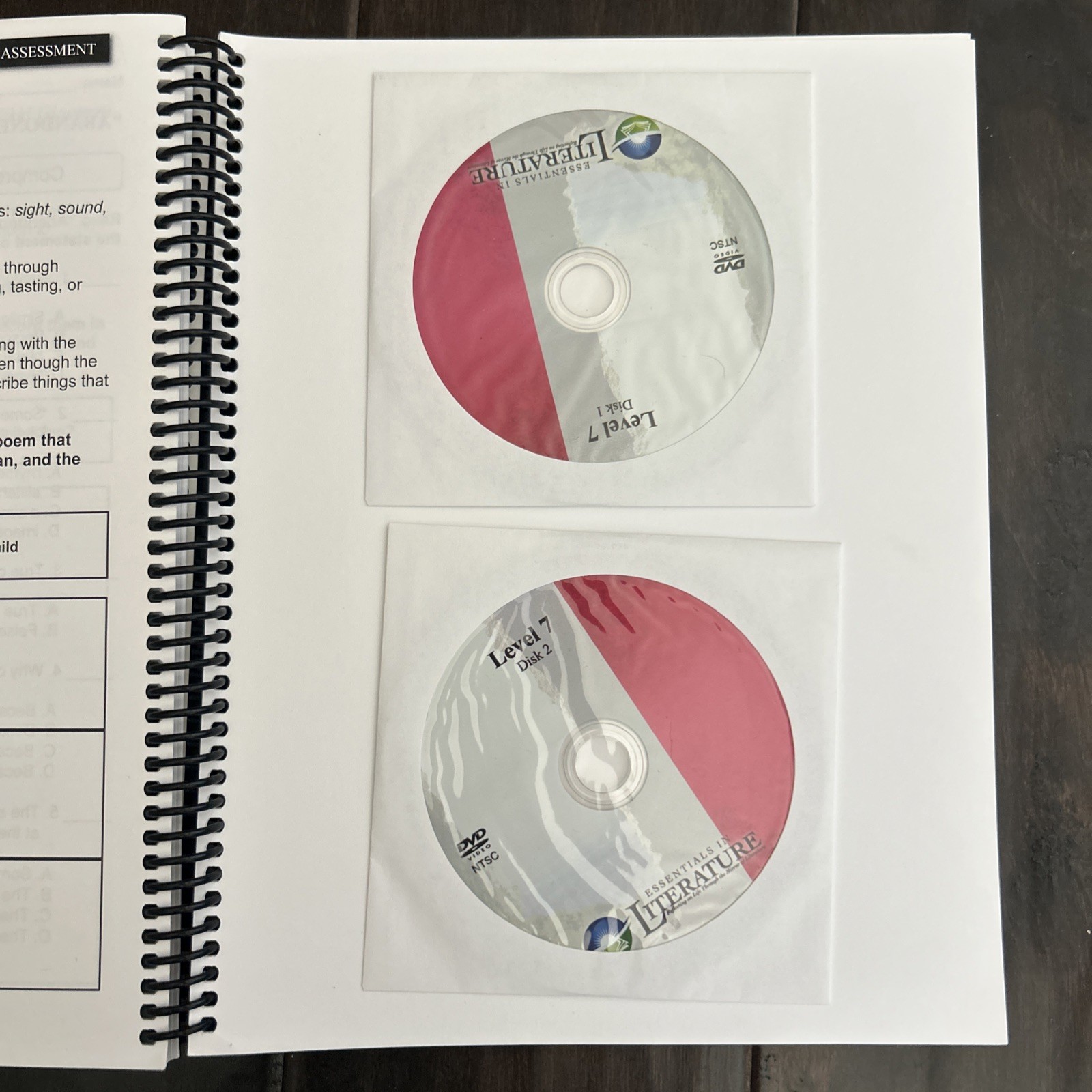 Essentials In Literature 7, EIW Assessment/Resource Booklet, DVD Lessons