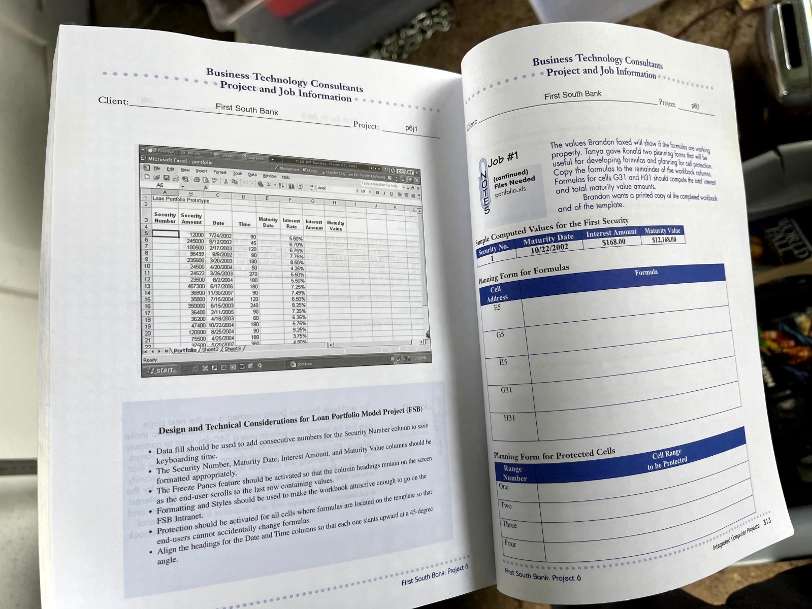2003 Integrated Computer Projects Lloyd D. Brooks EMC Paradigm Textbook Excel