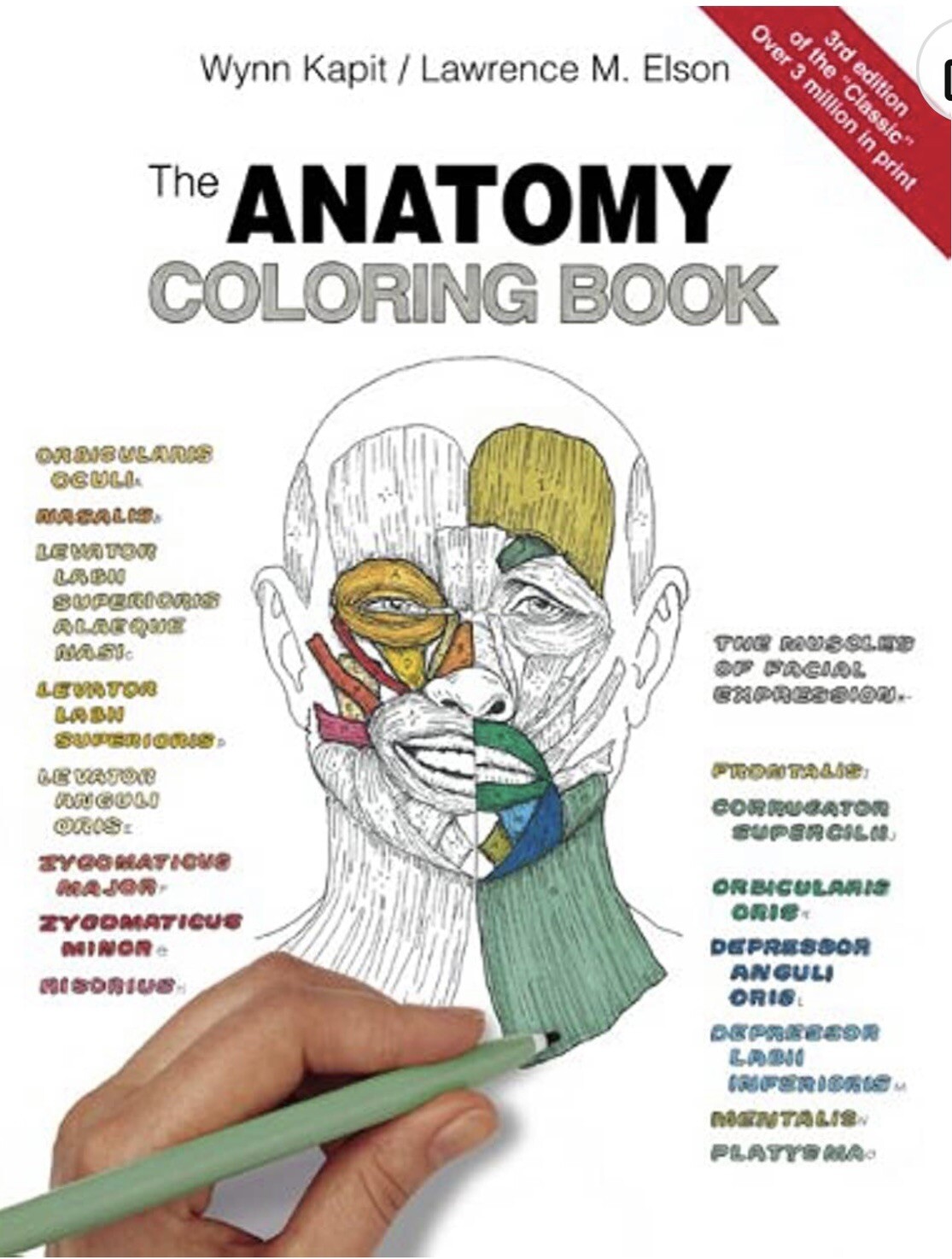 The Anatomy Coloring Book by Lawrence M. Elson and Wynn Kapit (2001, Trade…