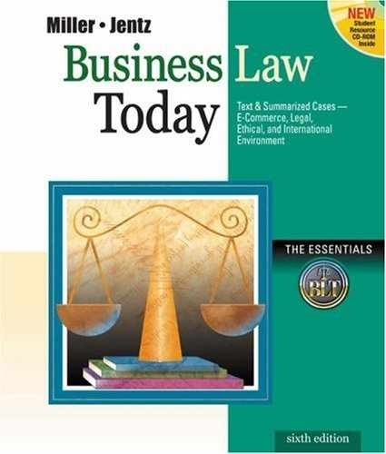 Business Law Today, The – Paperback, by Miller Roger LeRoy; – Acceptable n