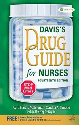 Davis&rsquo;s Drug Guide for – Paperback, by April Hazard Vallerand – Very Good x