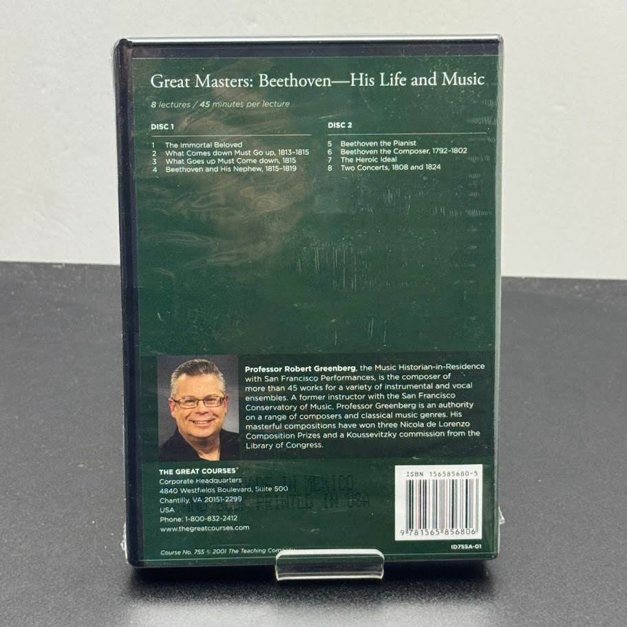 The Great Courses: Great Masters: Beethoven—His Life and Music Guidebook & DVD&rsquo;s