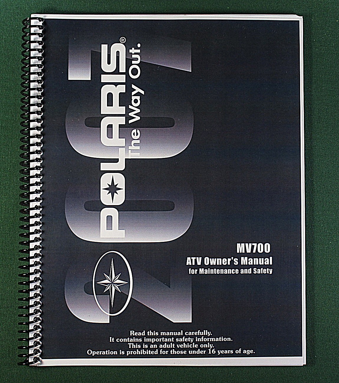 2007 Polaris MV700 ATV Owner&rsquo;s Manual: 131 Pages & Protective Covers!