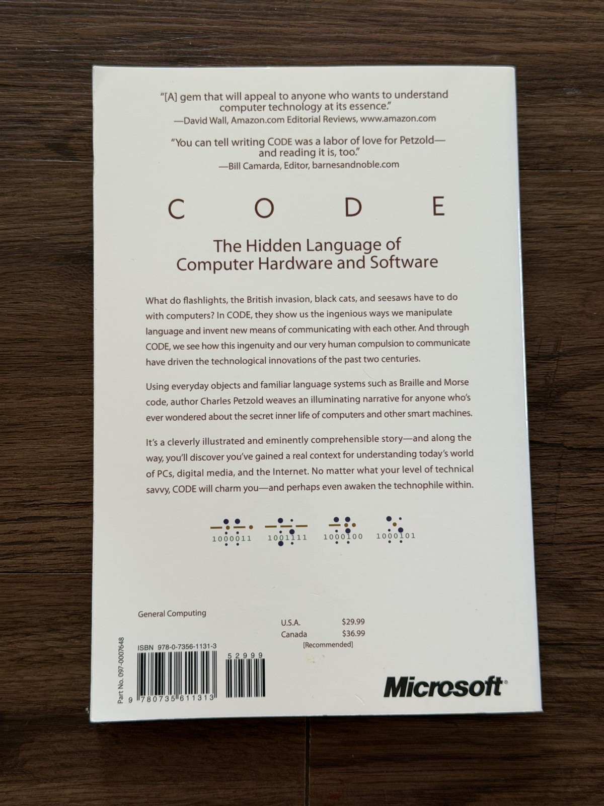 CODE Hidden Language Computer Hardware Software Petzold Microsoft White Trade PB