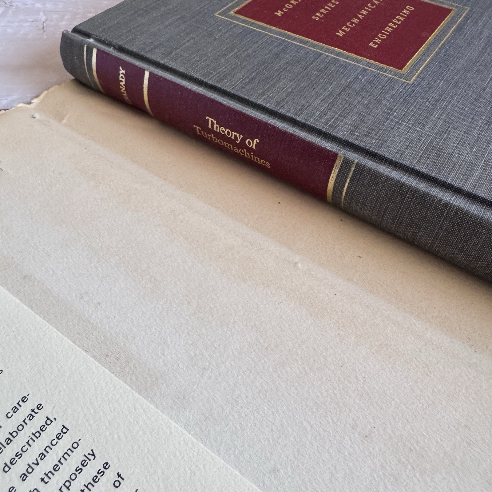 Vintage Theory of Turbomachines by G.T. Csanady 1964 HC/DJ Mechanical Eng. Ser.