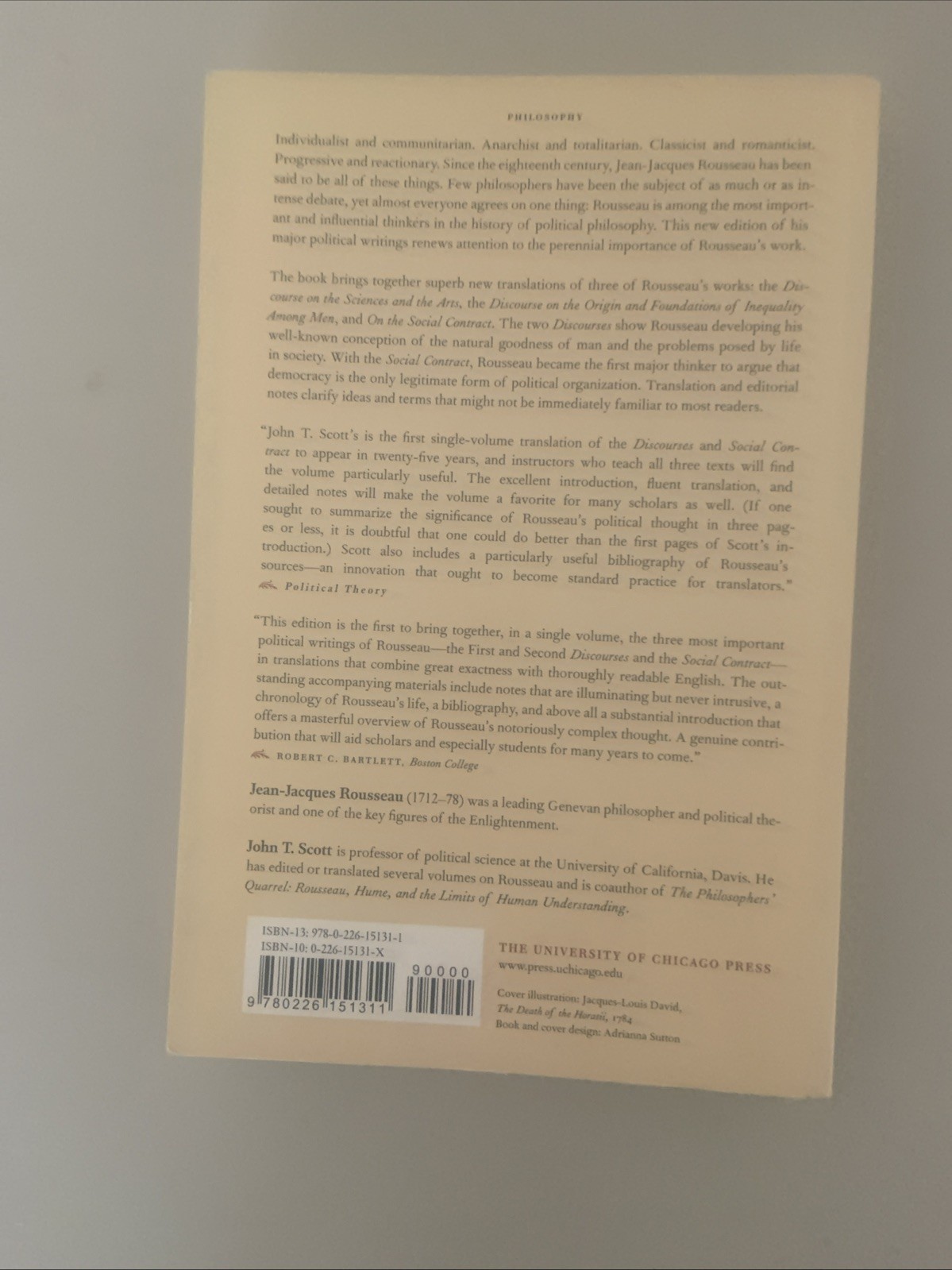 Major Political Writings of Jean-Jacques Rousseau : The Two Discourses and…