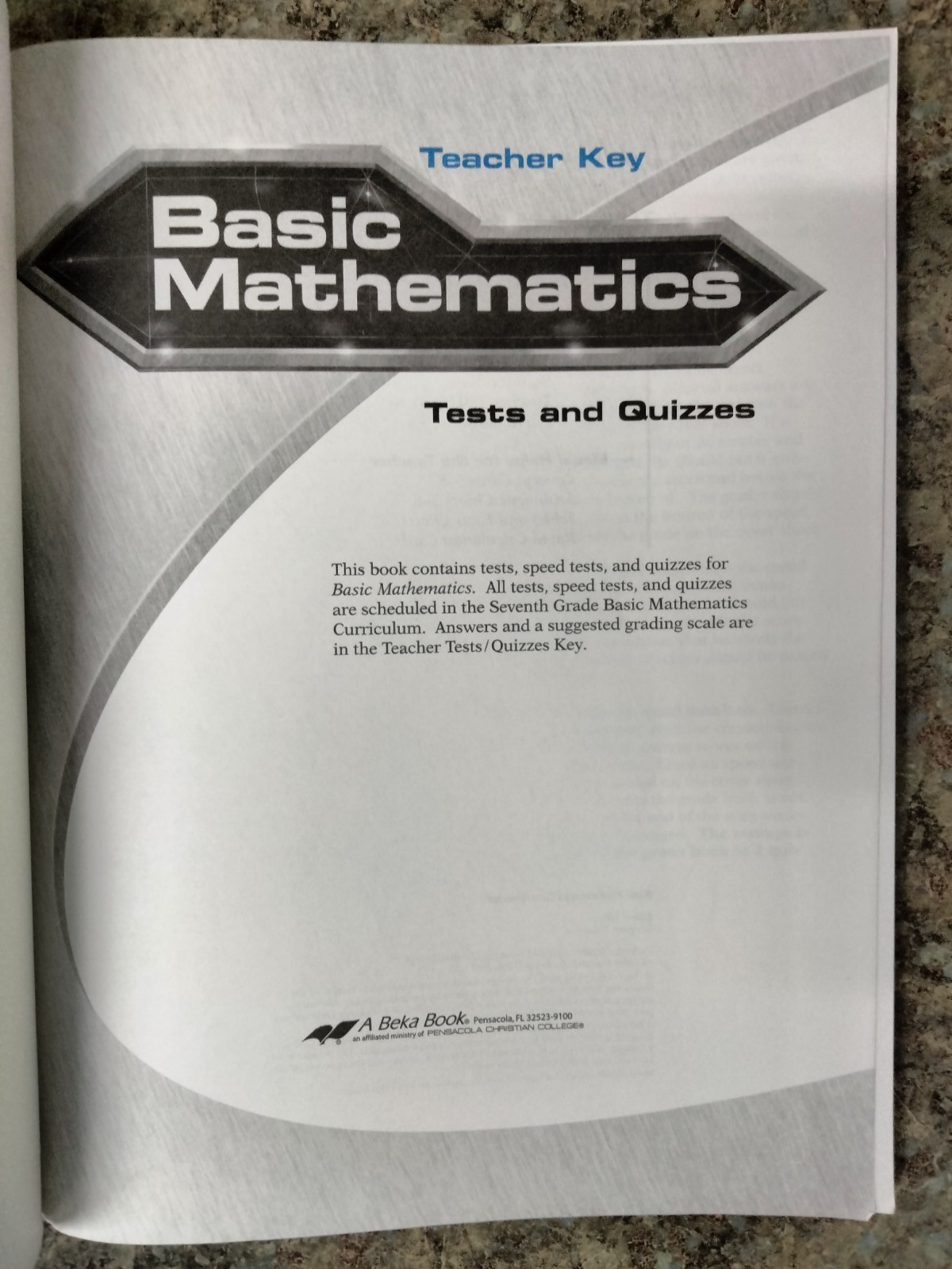 A Beka Basic Mathematics Third Edition Teacher Edition and Answer Keys