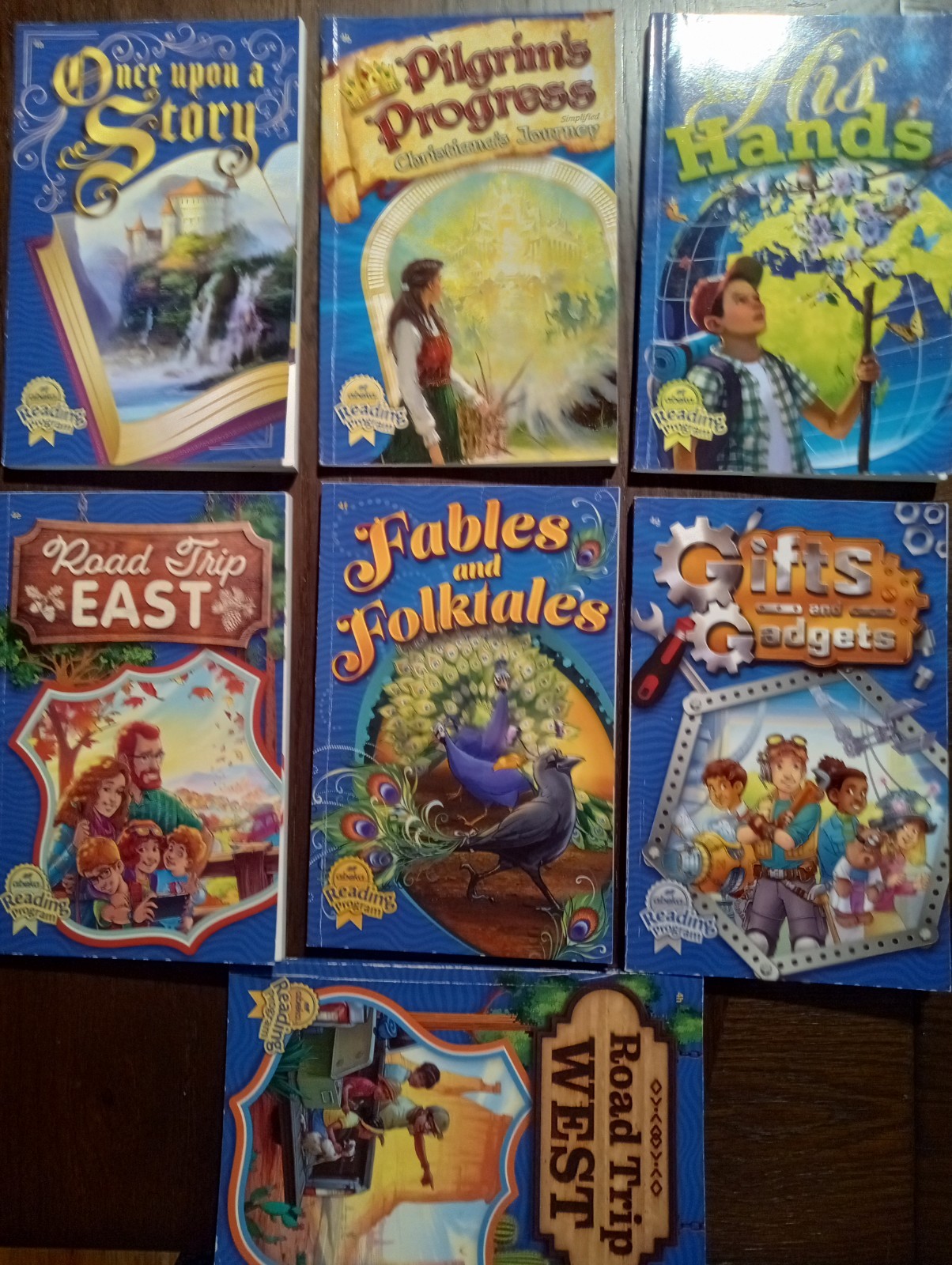 abeka 4th grade readers lot of 7 no writing or highlighting inside books