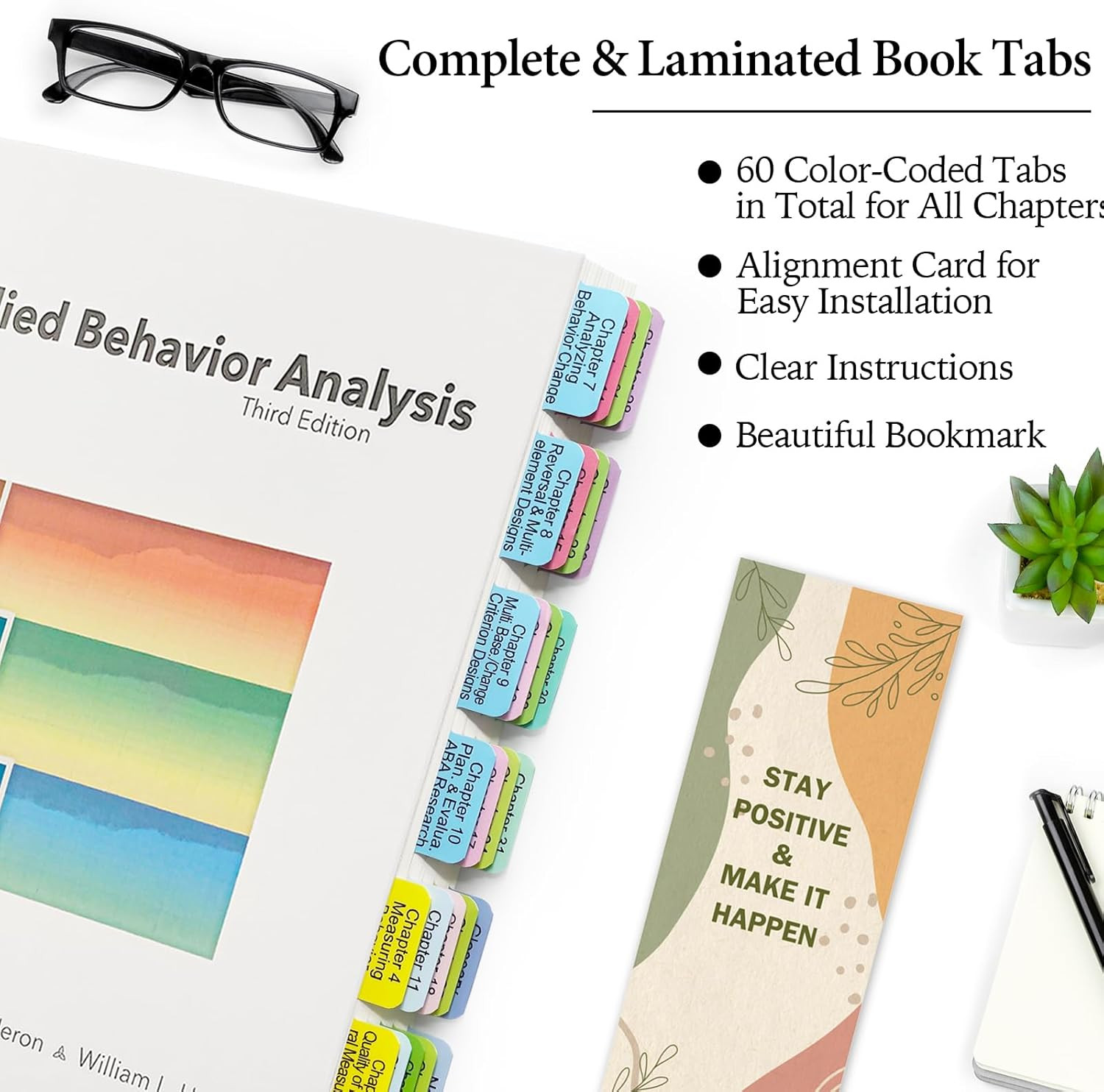 Book Tabs for Applied Behavior Analysis Cooper 3Rd Edition, Full Set Index Tabs