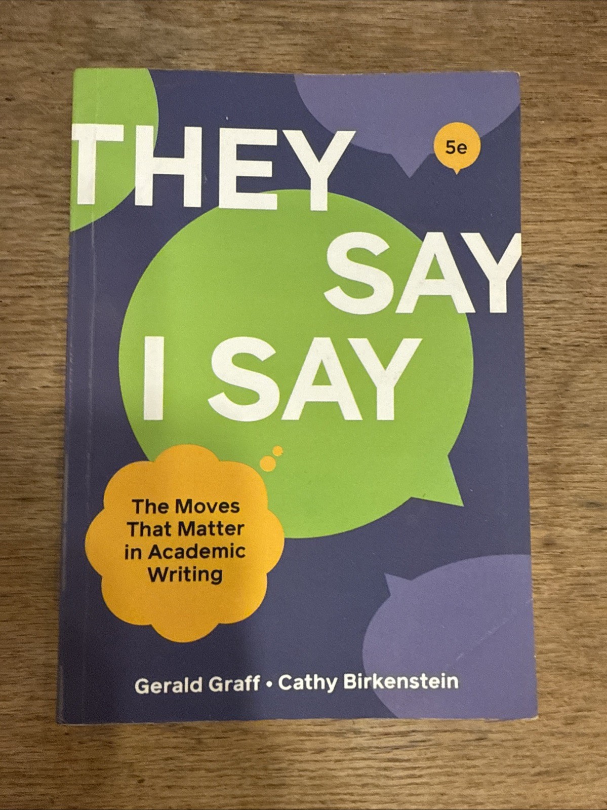 « They Say / I Say » – Paperback, by Graff Gerald; Birkenstein Cathy – CLEAN VG
