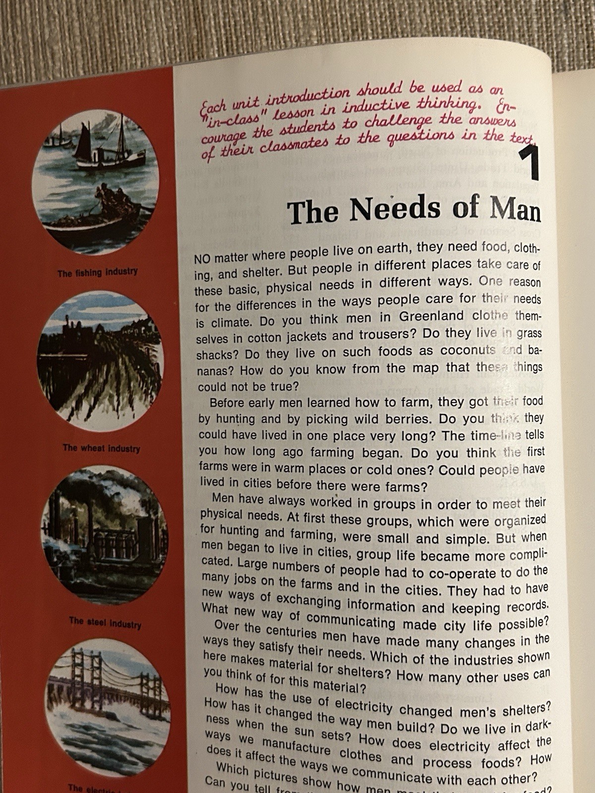 Vintage World Geography And History Textbook ‘Living As World Neighbors’ 1969 TE