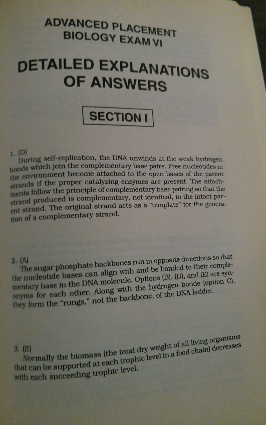 AP BIOLOGY REA College Entrance 6 Full Practice Exams with DETAILED Answers