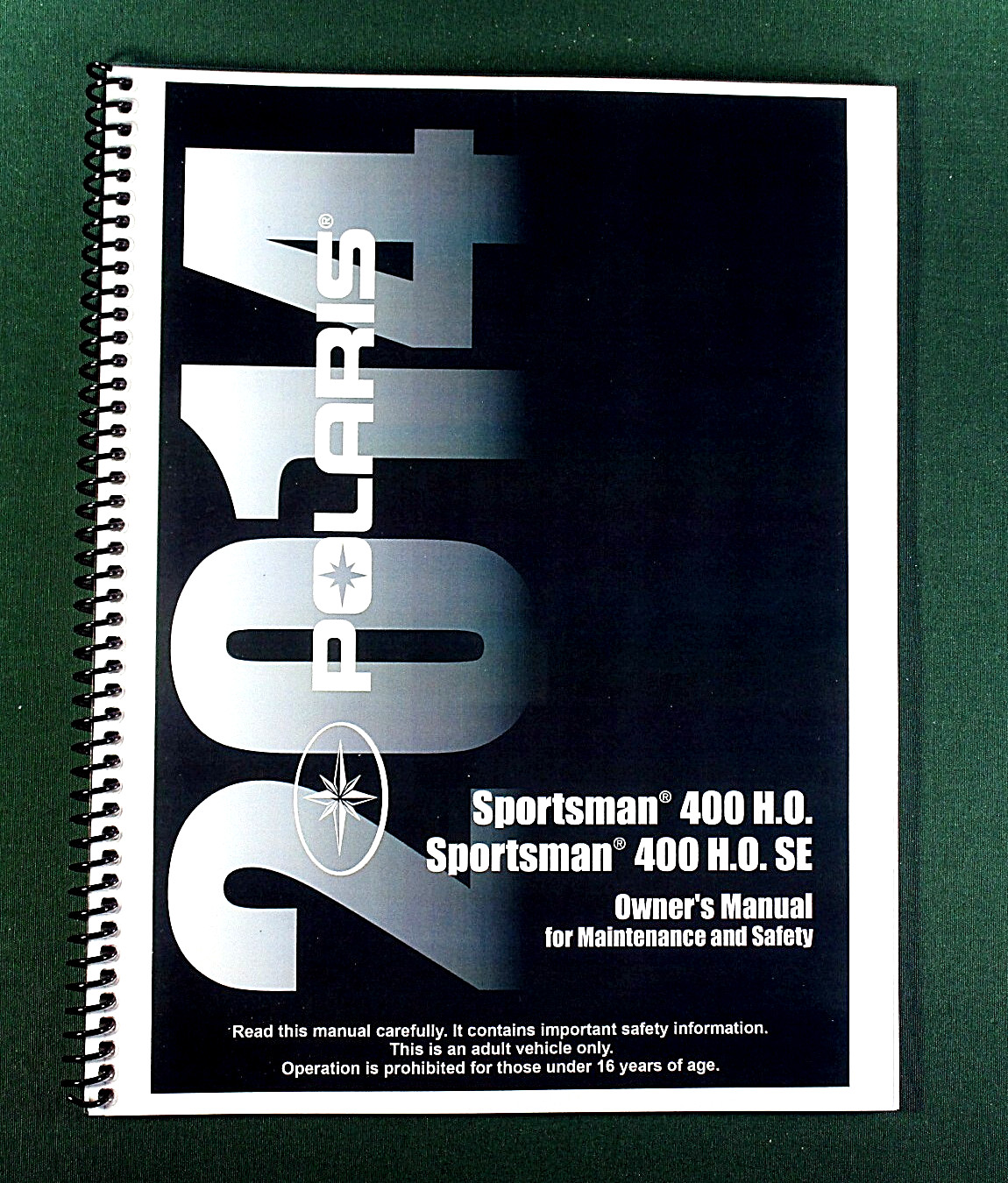 2014 Polaris Sportsman 400 H.O. SE ATV Owner&rsquo;s Manual: 148 Pages & Clear Covers!