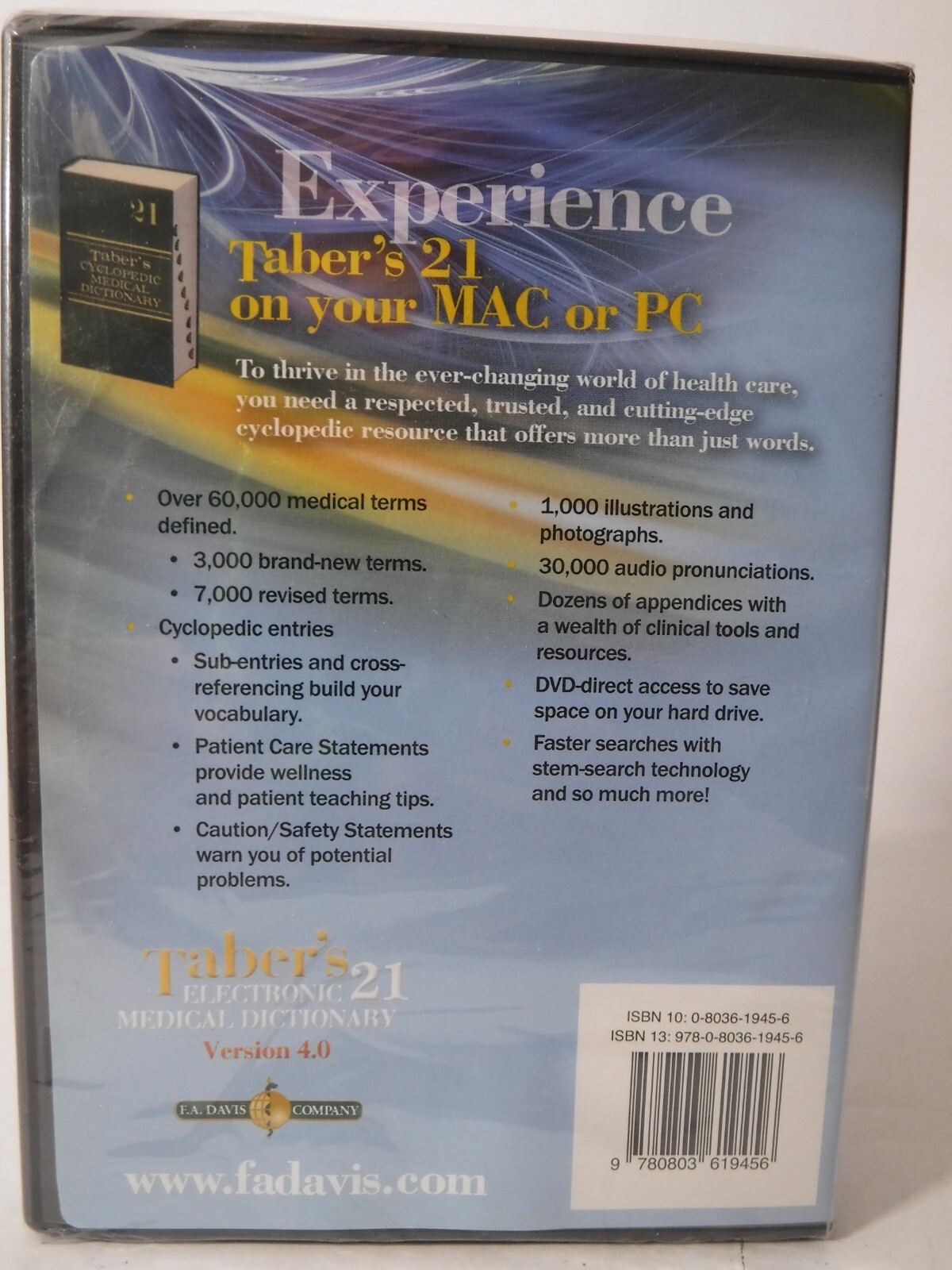 Taber&rsquo;s 21 Electronic Medical Dictionary / Donald Venes 2009, CD-ROM Version 4.0