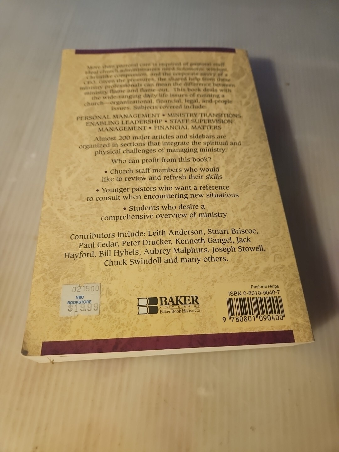 Vintage 1997 « Leadership Handbook of Management & Administration » James Berkley