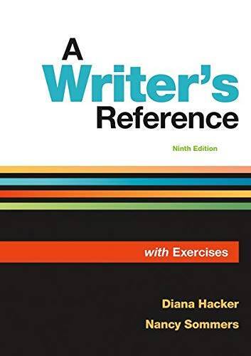 A Writer&rsquo;s Reference with Exercises – Paperback By Hacker, Diana – GOOD