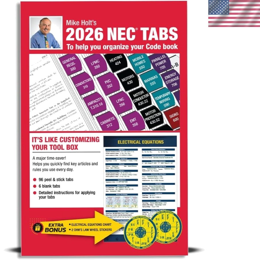 Mike Holt&rsquo;s Electrical Code Tabs, Based on The 2026 NEC