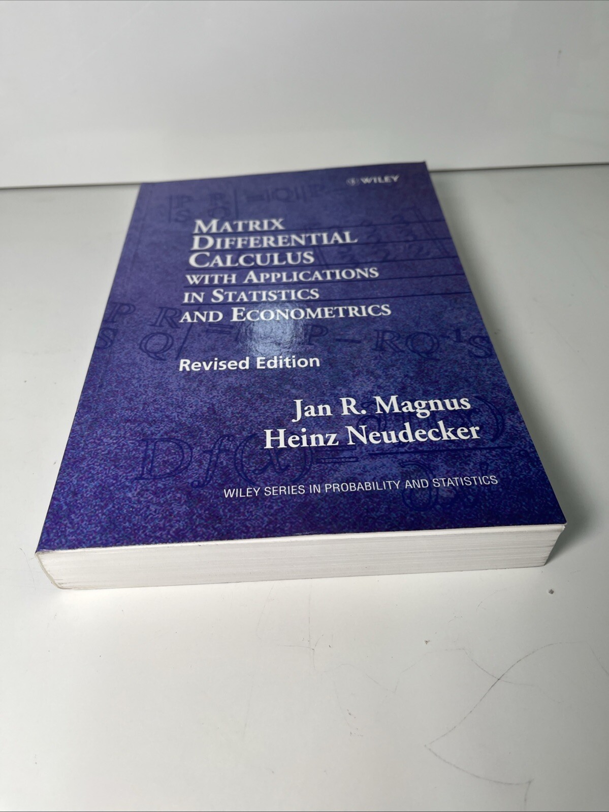 Matrix Differential Calculus with Applications in Statistics and Econometrics