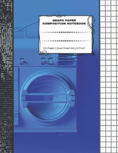 Graph Paper Composition Not: 110 Pages – Quad Ruled 4×4 – 8.5&Prime; x 11&Prime; Large No…