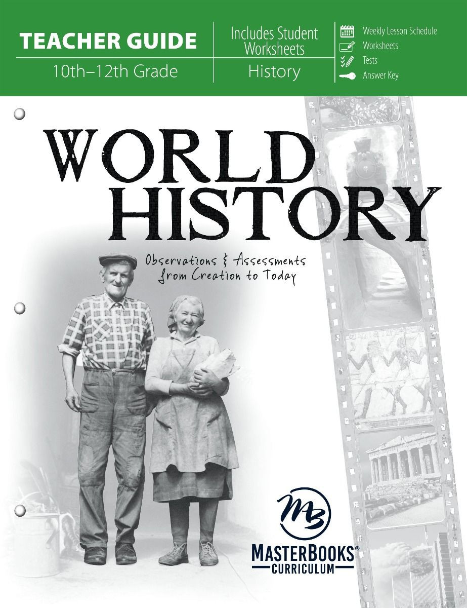 NEW Master Books World History Revised Edition Teacher Guide Homeschool Gr 10-12