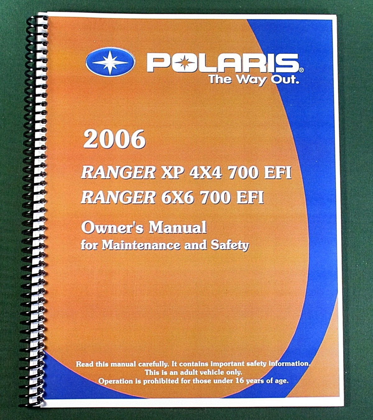 2006 Polaris Ranger 6×6 700 EFI Owner&rsquo;s Manual: 122 Pages & Protective Covers
