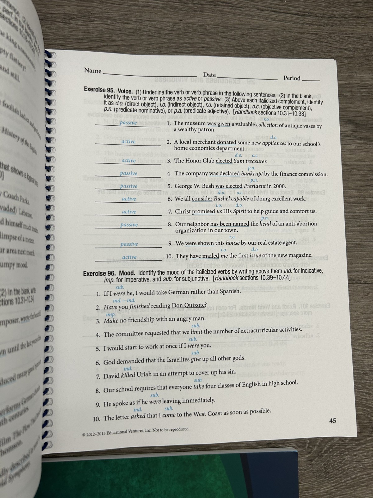 Abeka Vocab Spelling Grammar Composition V 11th Grade 6 Books