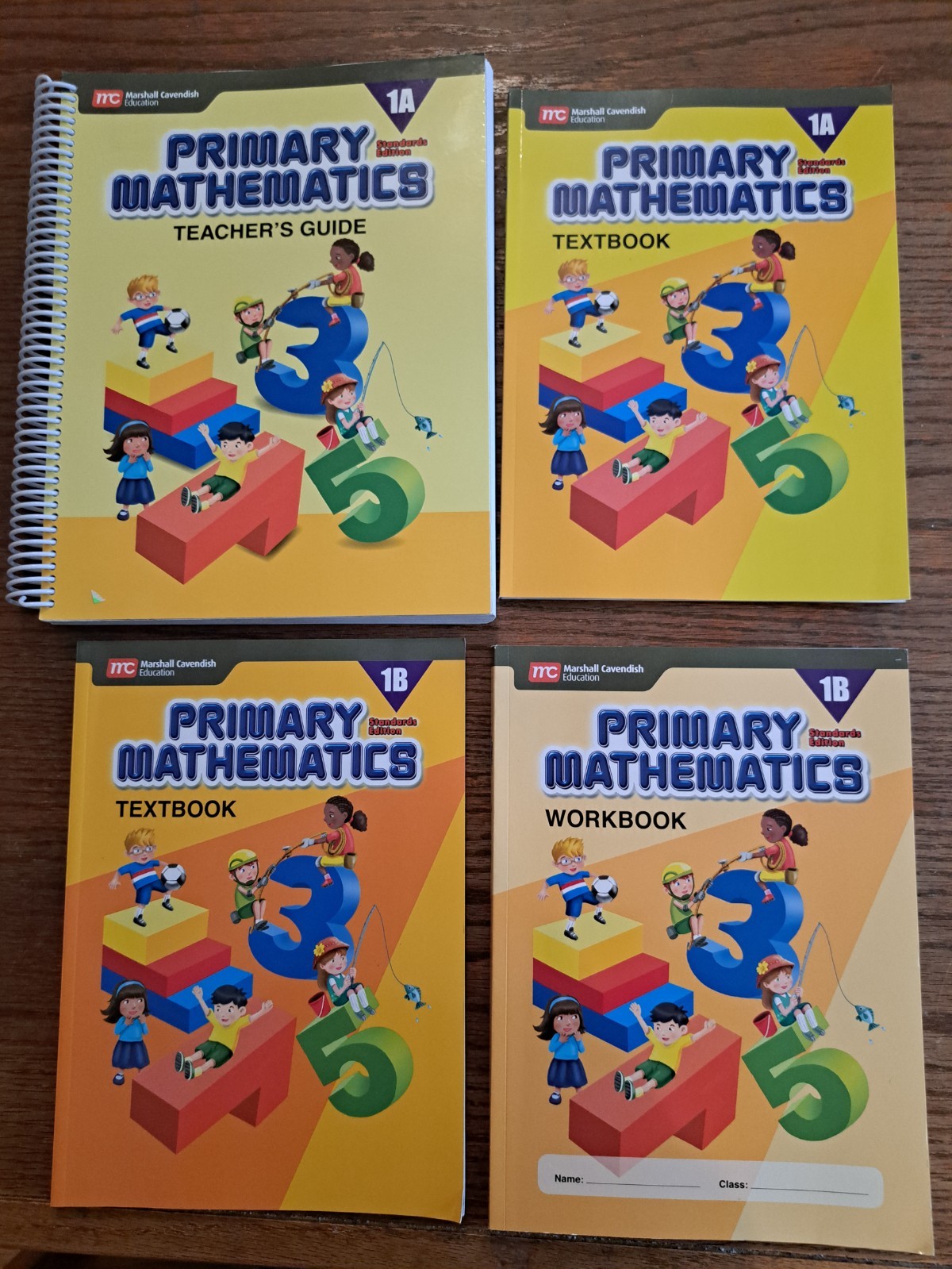 Lot 4 Marshall Cavendish Primary Mathematics Workbooks Textbooks Teacher&rsquo;s 1A 1B