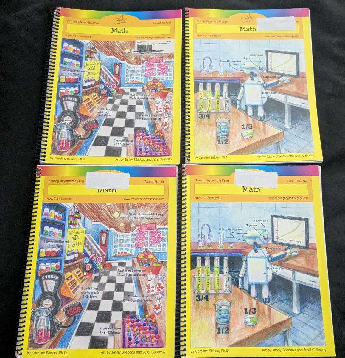 Moving Beyond the Page Age 7-9 Clean Math Parent Manuals ONLY, Semester 1 & 2