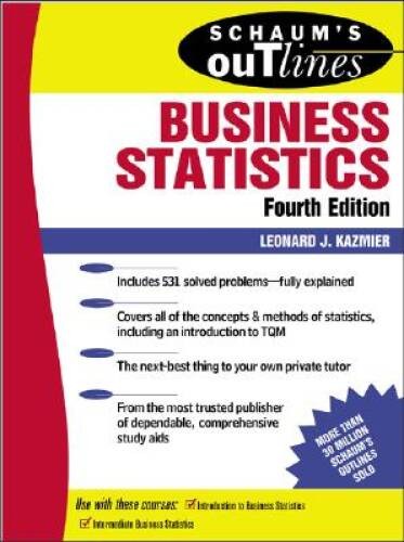Schaum&rsquo;s Outline of Business Statistics Fourth Edition – Paperback – GOOD