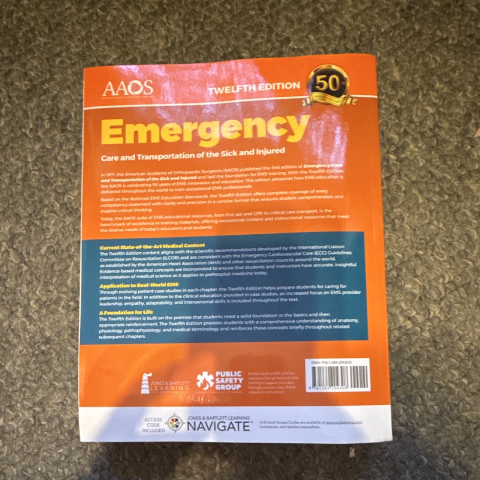 AAOS Emergency Care and Transportation 12th Ed by Pollak Paperback w/ Access Co…