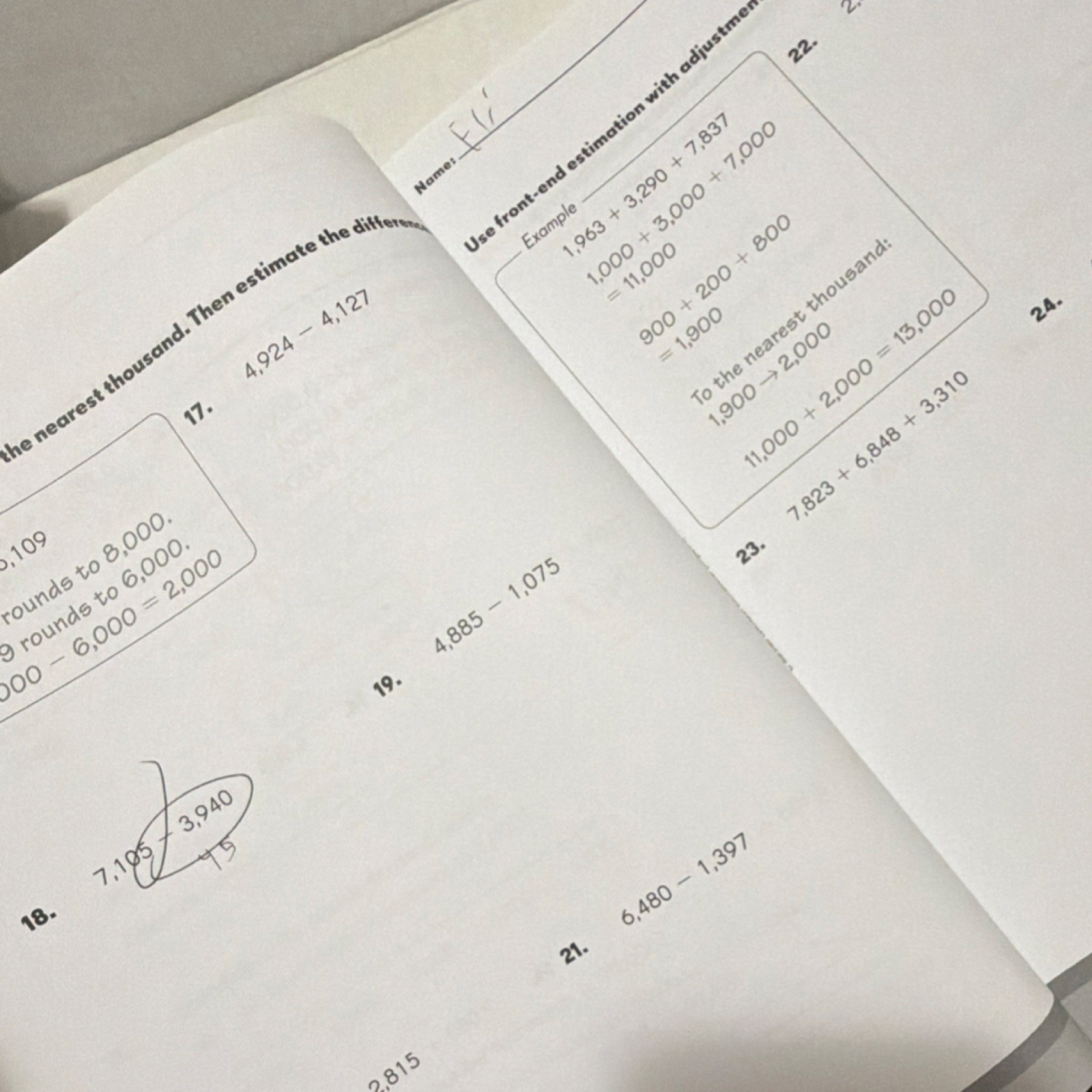 Marshall Cavendish Math in Focus Singapore Math Workbook 5A & 5B slight writing