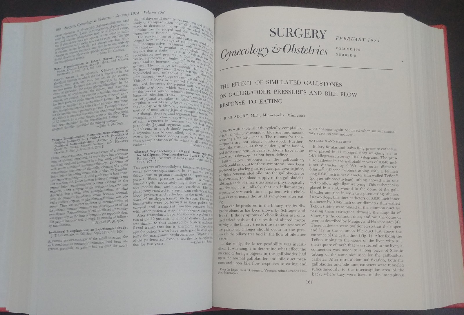 1974 Surgery, Gynecology & Obstetrics Medical Journal Vol. 138 & 139 COMPLETE