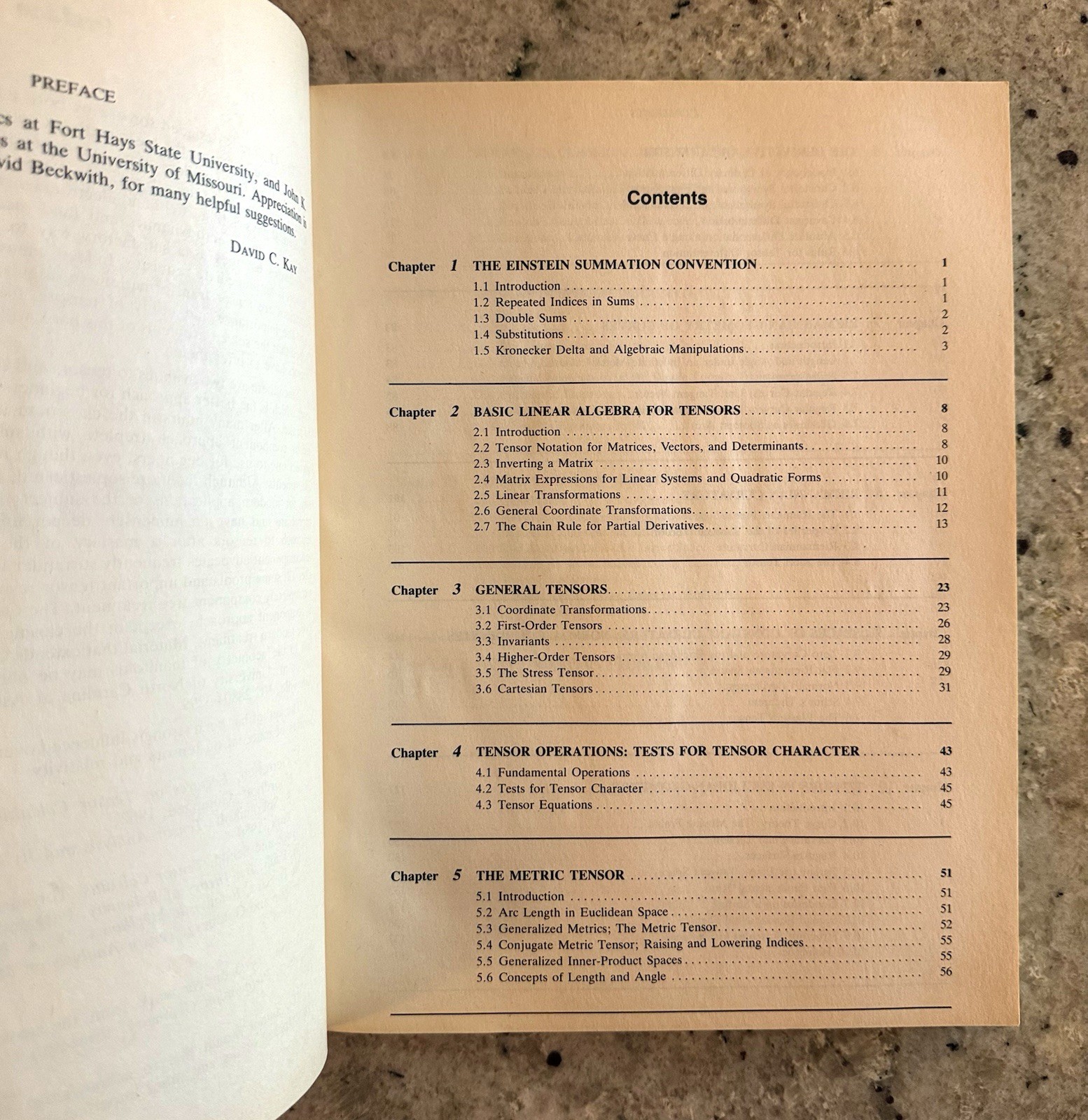 Schaum&rsquo;s Ser.: Schaum&rsquo;s Outline of Tensor Calculus by David C. Kay (1988, Trade