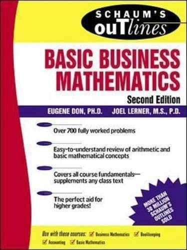 Schaum&rsquo;s Outline of Basic – Paperback, by Don Eugene; Lerner – Very Good