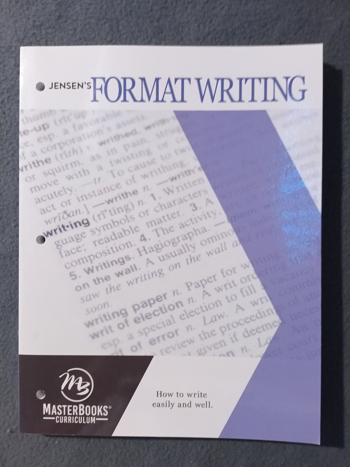 JENSEN&rsquo;S FORMAT WRITING Jensen Textbook Language Arts Paperback Study Guide