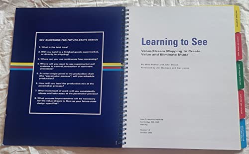 Learning to See: Value Stream Mapping to Add Value … by Rother, Mike Paperback