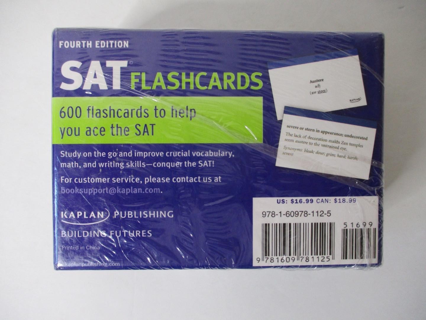SAT Flashcards by Kaplan Test Prep – Ace The SAT 4th Ed (2011, 600 Flash Cards)