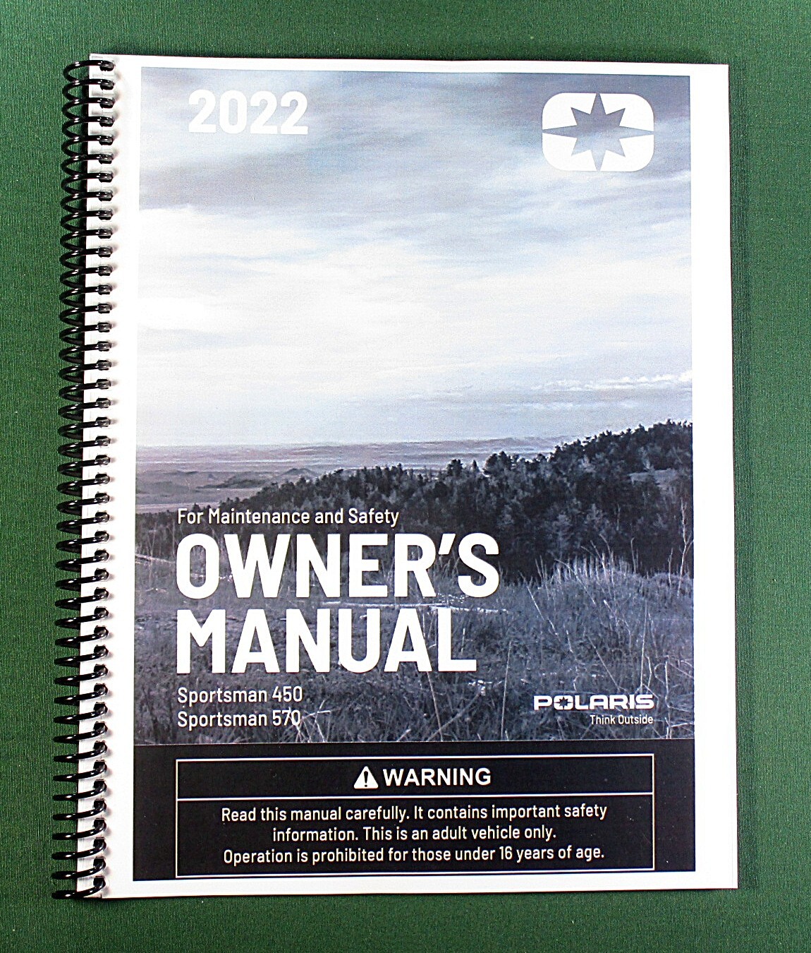 2022 Polaris Sportsman 450 H.O. Owner&rsquo;s Manual: Full Color & Protective Covers