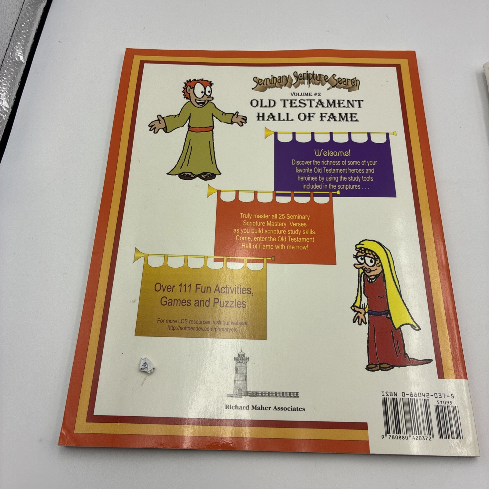 Old Testament Activity Book Lot Of 2: Family Home & Seminary Scripture Search