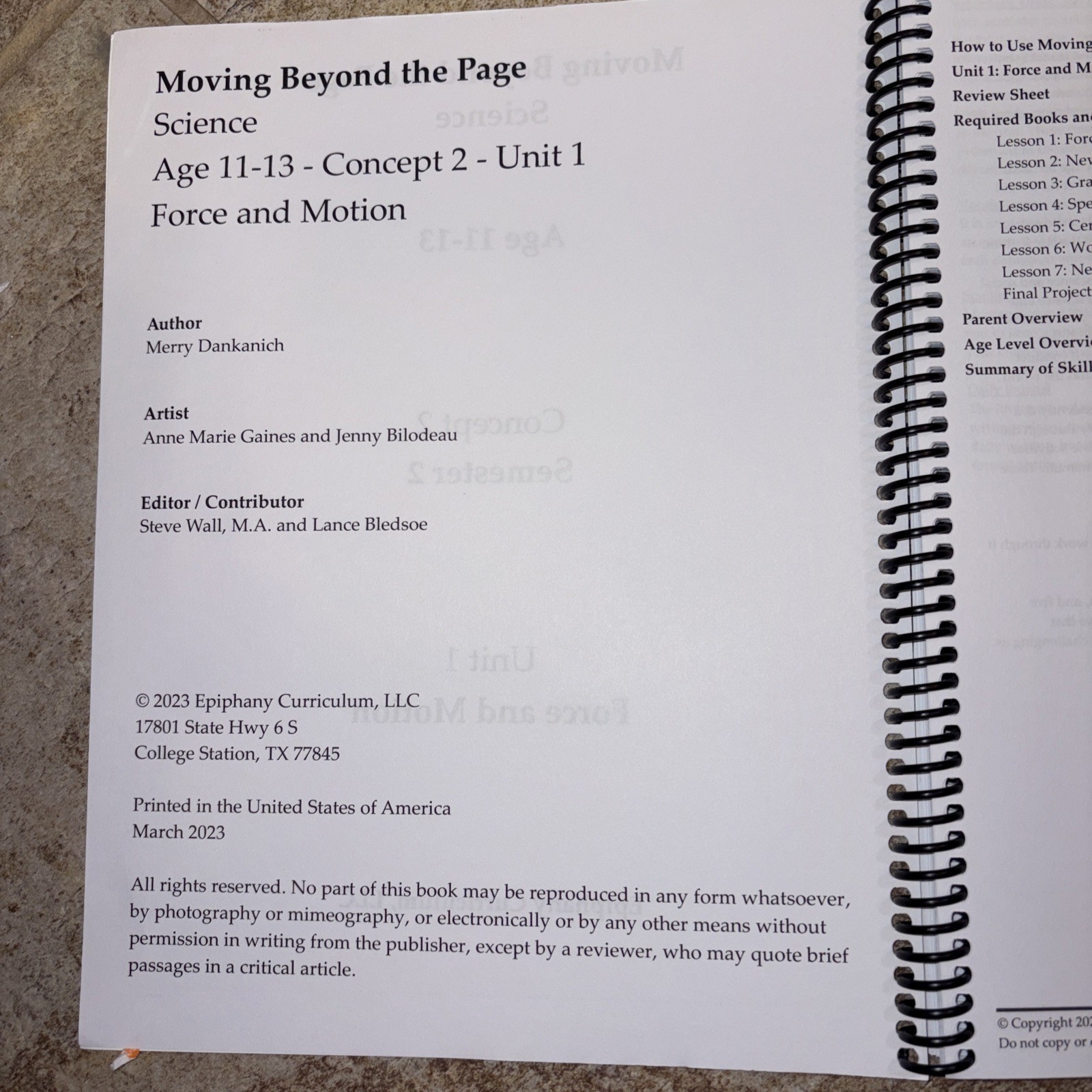 Moving Beyond the Page Age 11-13 Science Pair 2023/24 New-No Writing Inside