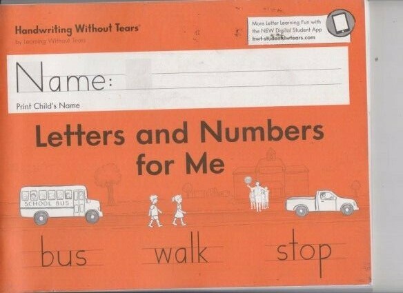 Handwriting Without Tears-Letters & Numbers for Me – No writing.
