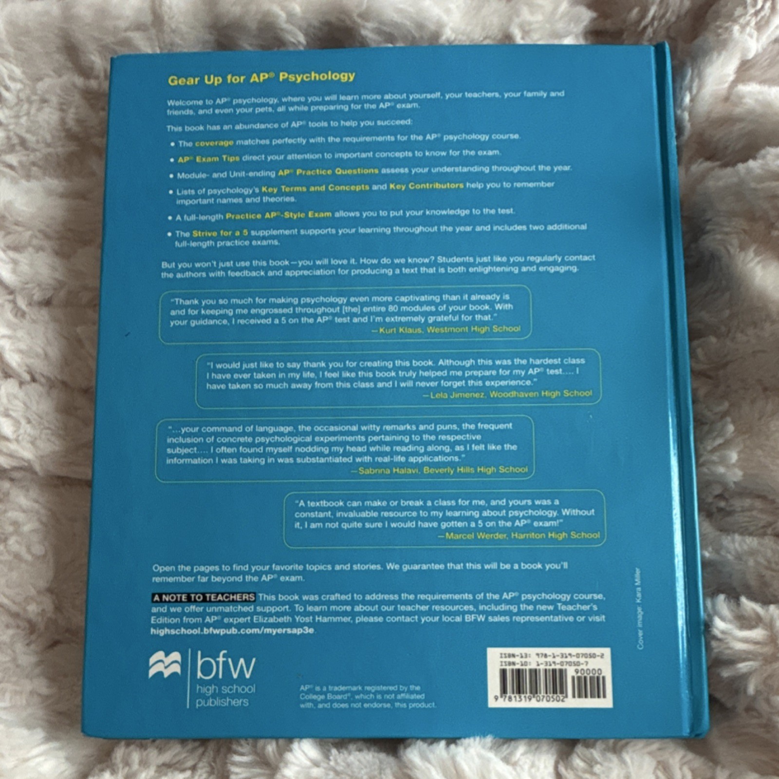 Myers&rsquo; Psychology for the AP Course Third Edition Book by Myers & DeWall, AP